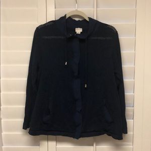 Chico’s navy waffle weave jacket XL